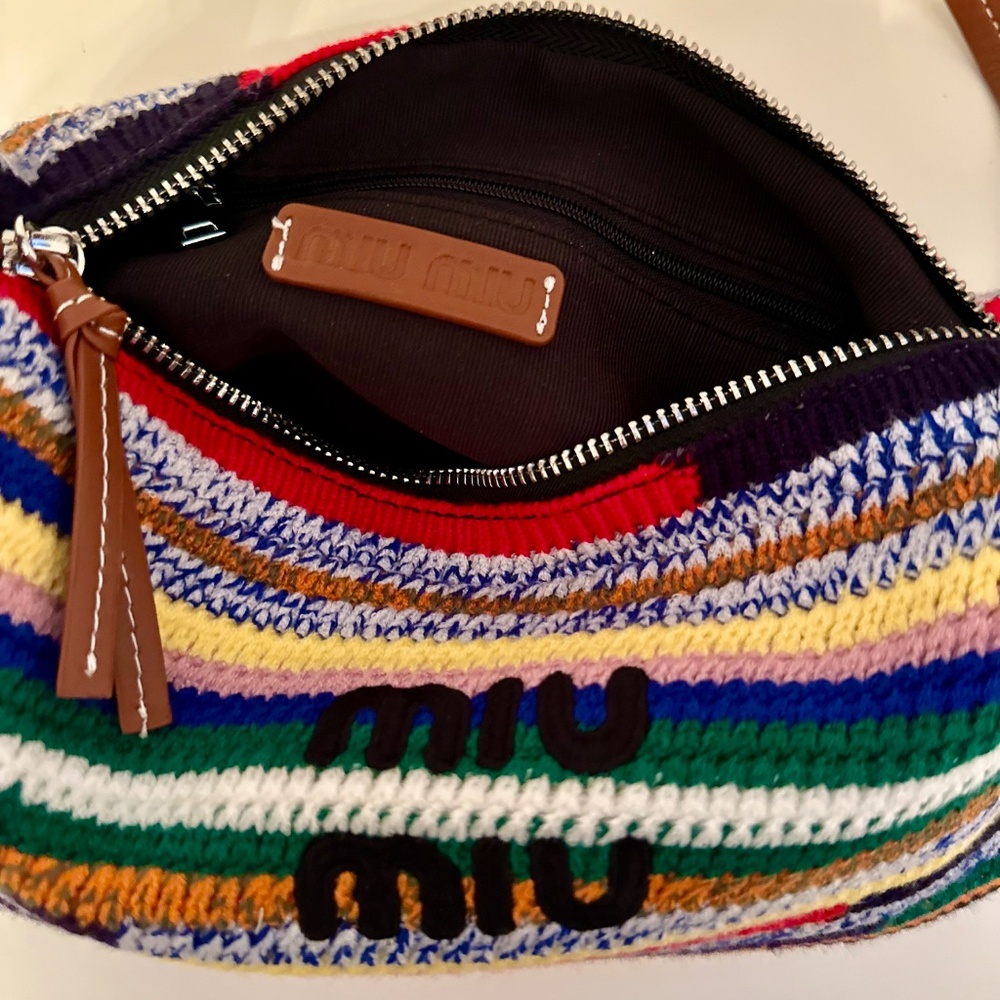 Miu Miu Crochet Rainbow Pouch - Picture 2 of 5